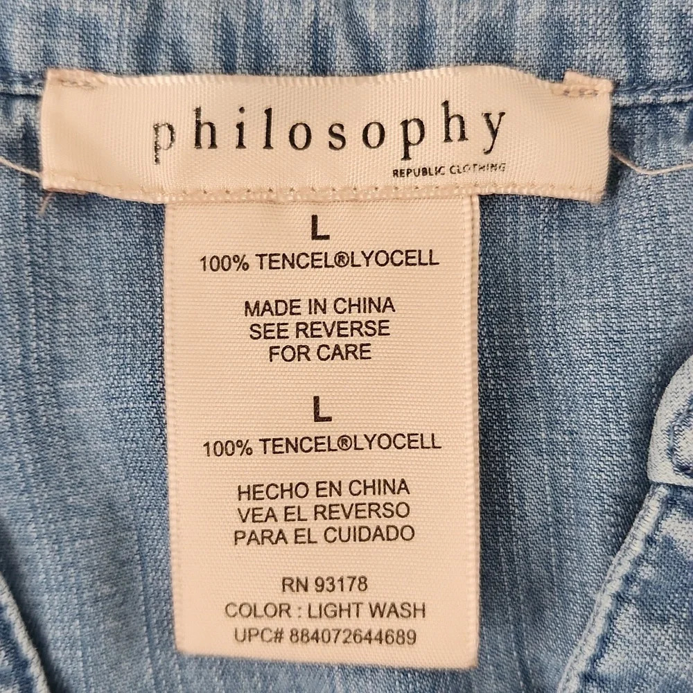 Philosophy Tencel Chambray material women's dress - Picture 9 of 11